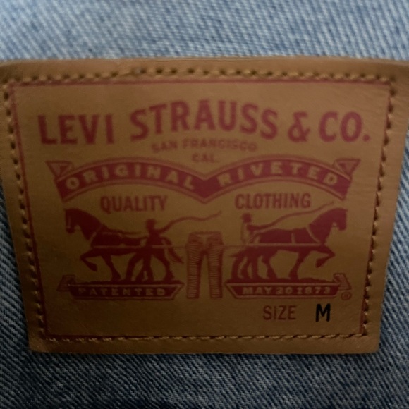 Levi's Distressed Denim Jacket - Light Blue - Picture 3 of 4